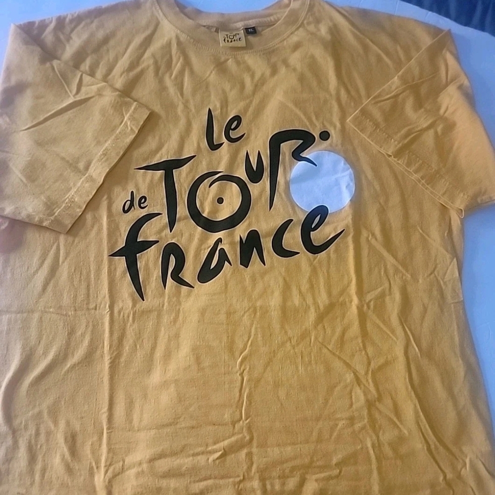 Le Tour De France Yellow T Shirt Cycling Official Genuine Vintage XL